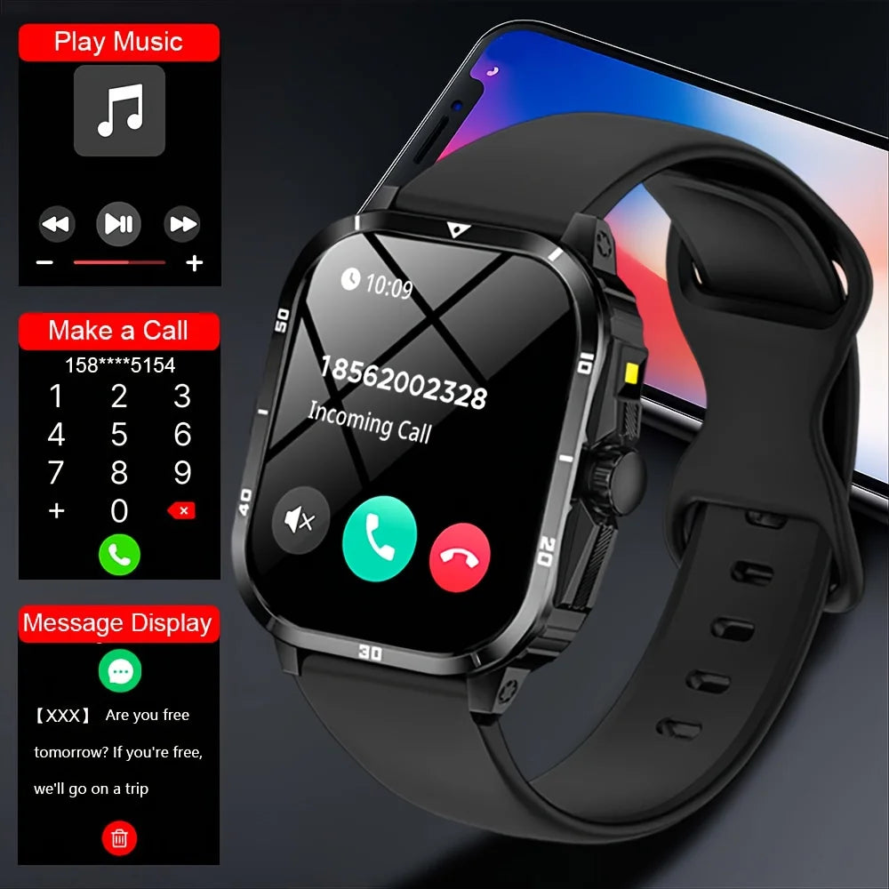 New Smart Watch for Men and Women - Notifications/Text Messages/Multiple Sports Modes/Remote Camera Control/Fitness Tracker, Compatible with iPhone and Android, USB Charging, Smart Connectivity, Modern Style, Clear Screen Dis
