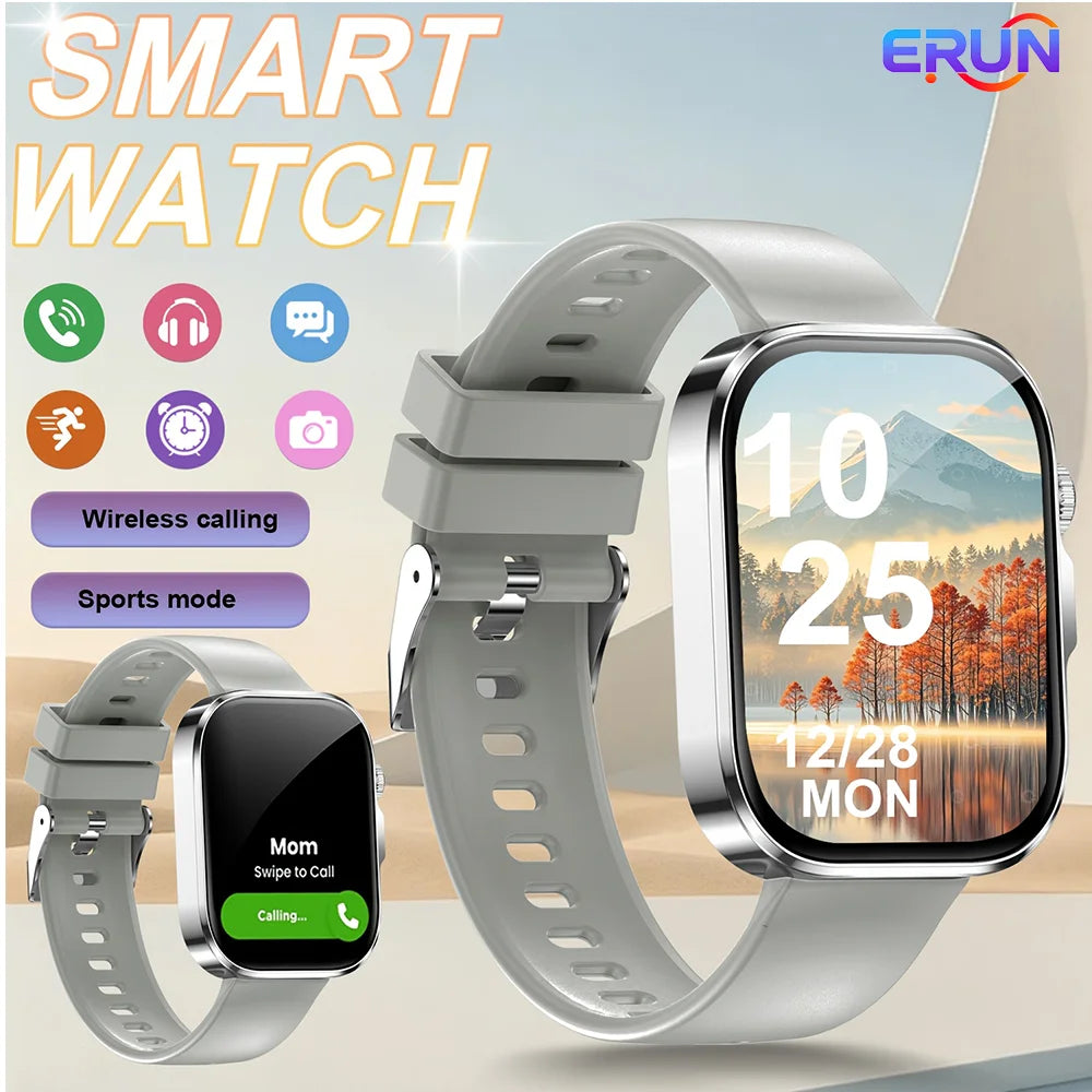 2026 New HD Full-Touch Smartwatch for Men and Women - Wireless Calling/Texting/Multiple Sports Modes/Remote Camera Control/Fitness Tracker/Outdoor LED Lighting, Compatible with Android and iPhone, USB Charging