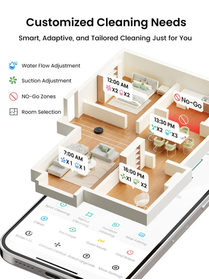 Lefant M2 Plus Robot Vacuum and Mop,Self-Emptying Vacuum Cleaner,6000Pa Suction,dToF Laser Navigation, for Hard Floors & Carpets