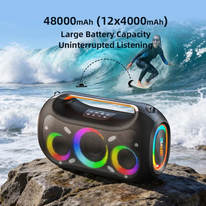 ZEALOT-ZE51 300W Big Power Wireless TWS Subwoofer Bluetooth Speaker High Volume Waterproof Portable Mobile Power HIFI Sound Quality