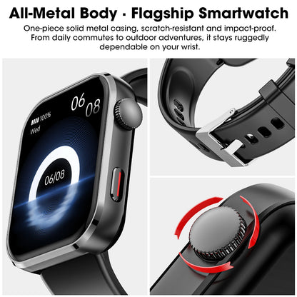 Y2 Smart Watch Bluetooth Call 1.93" HD Touch Screen IP68 Waterproof Heart Rate Blood Oxygen Monitor Fitness Watch For Android IOS