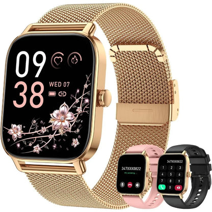 Women's Fitness Tracker Smartwatch: Waterproof Bluetooth Activity Monitor with Heart Rate and SpO2 for Android/iPhone