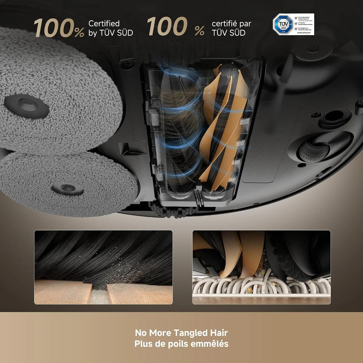 Complete Robot Vacuum with Automatic Self-Cleaning and Self-Emptying