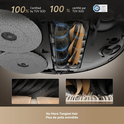 Complete Robot Vacuum with Automatic Self-Cleaning and Self-Emptying