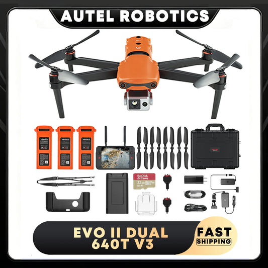 Autel Robotics EVO 640T V3 Drone Remote ID Supported 16x Digital Zoom Dual Camera 6K mapping surveying search and rescue IP43