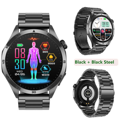 ECG+PPG Health Smart Watch Men Blood Oxygen Uric Acid Blood Pressure Monitoring HD Bluetooth Call AI Watch For iOS Android