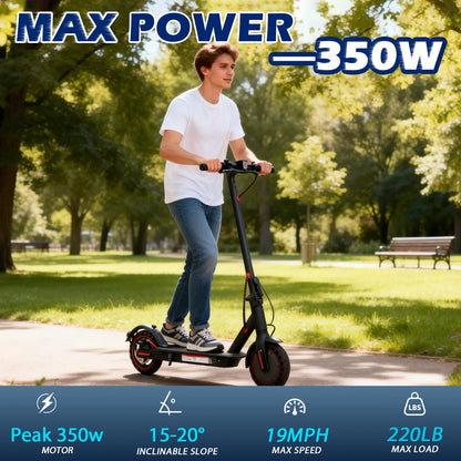 Adult Foldable Electric Scooter 350W Motor 36V 7.8Ah Battery 17Mile Range APP Control US Stock Commuting E-Scooter