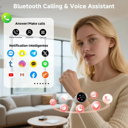 Lightweight Women's Fitness Tracker with Bluetooth, Voice Control, Waterproof Features and Multiple Sport Modes