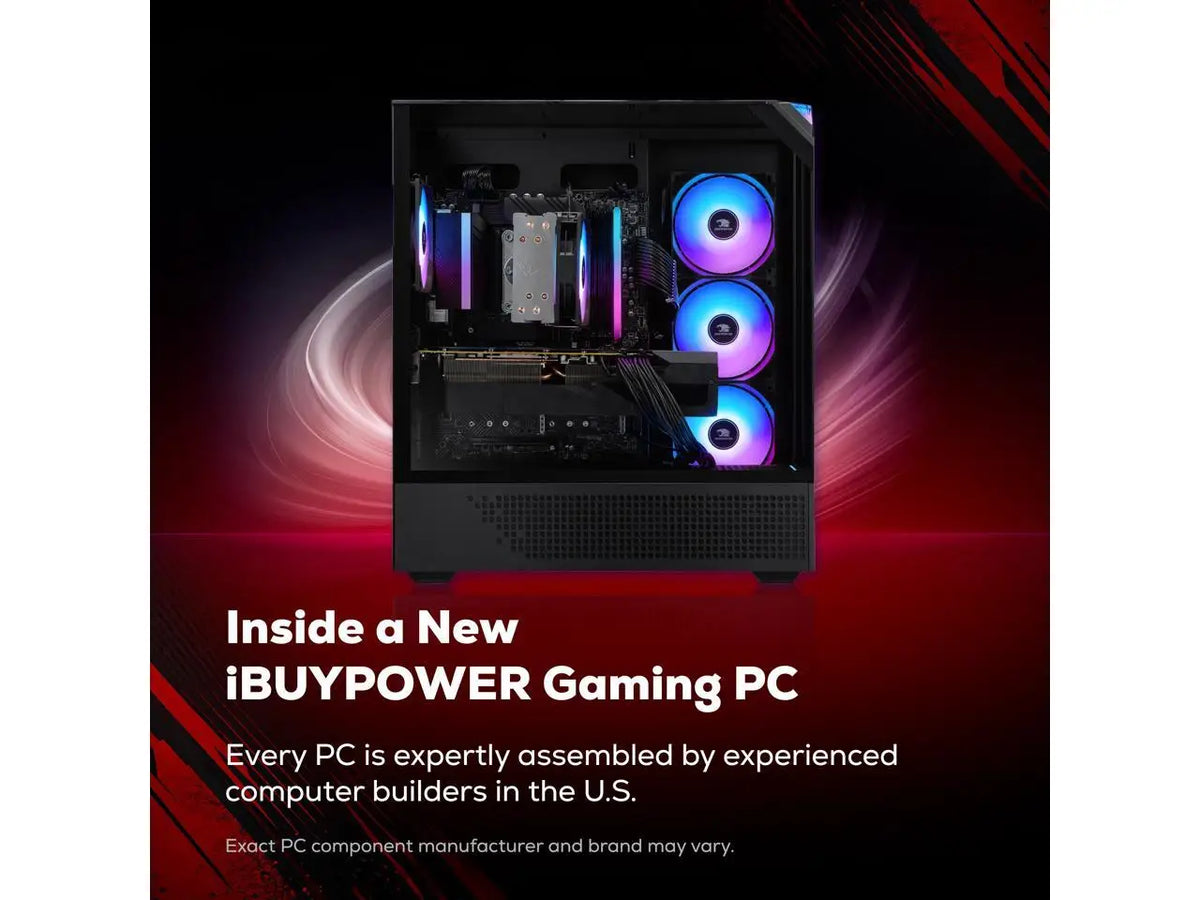 Ibuypower Element Gaming Pc Desktop - Amd Ryzen 5 8400F 16Gb Ddr5 1Tb Nvme Ssd Amd Radeon Rx 9060 Xt -Eba5R96Xt02