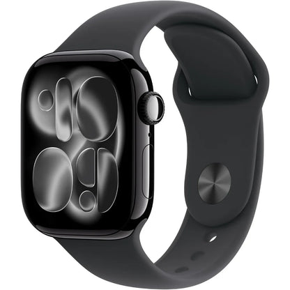 GPS 42mm Smartwatch with Black Aluminum Case and Sport Band - S/M. Sleep, Fitness, Health, Always-On Display, Water Resistant