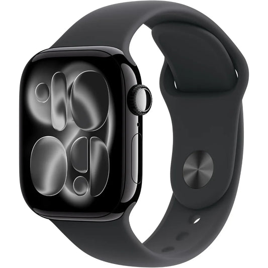GPS 42mm Smartwatch with Black Aluminum Case and Sport Band - S/M. Sleep, Fitness, Health, Always-On Display, Water Resistant