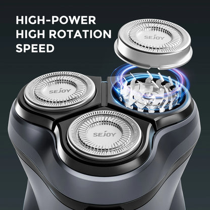Sejoy 3D Floating Electric Shaver for Men Rechargeable Electric Razor Shaving Machines Mens with Electric Hair Trimmers