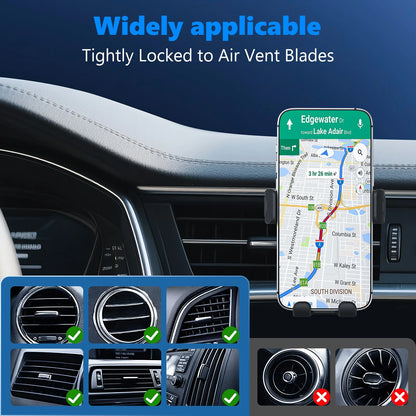 Wireless Car Charger Magnetic Air Vent Fast Charging Phone Holder for iPhone 17 Pro Max 16 15 Samsung Android Phones