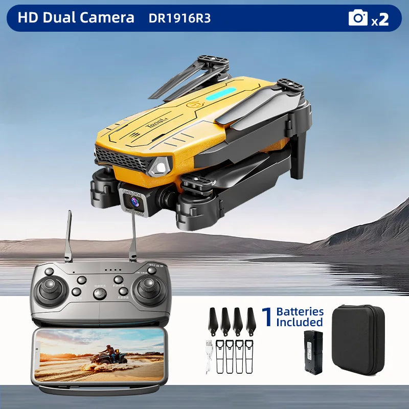 TONGLI Portable Foldable RC Drone Quadcopter, HD Camera with Gesture Photo Control, Headless Mode, Stable Altitude Hold Hover, Long-Range Wi-Fi FPV Transmission, Durable Build, Beginner-Friendly Outdoor Recreational Aerial RC