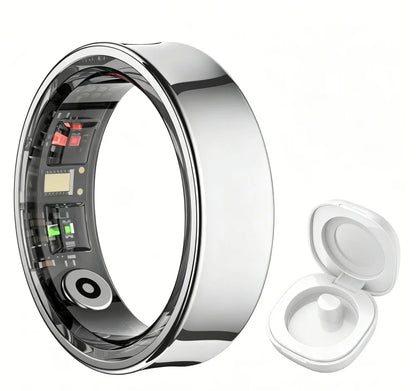 New Smart Ring R09 Health Monitor Multi Sport Mode Skin Temperature Measurement 5ATM Waterproof Smart Ring With Charging Case