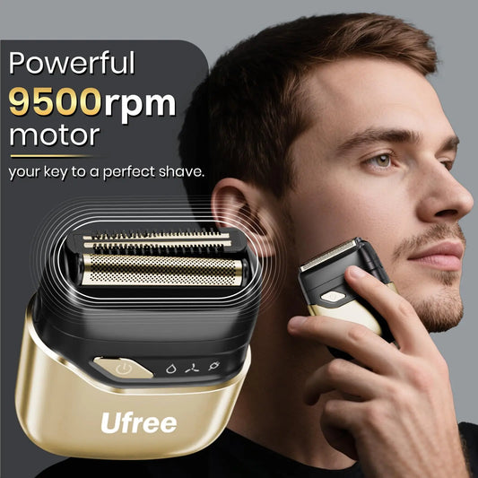 Ufree Electric Razor for Men, Foil Shaver with 2 Foil Heads, Home Appliance Electric Shaver, Wet Dry Cordless Razor, Chargeable