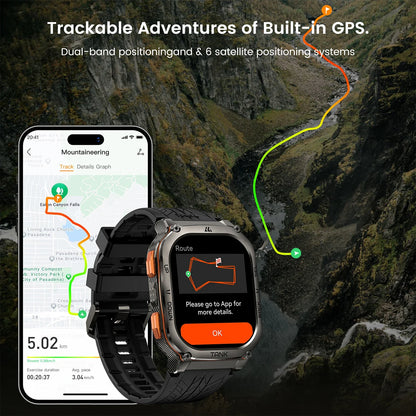 KOSPET TANK M3 Ultra GPS Smart Watch For Mentainless Steel Smartwatch 5ATM IP69K Waterproof Bluetooth Call Health Monitor
