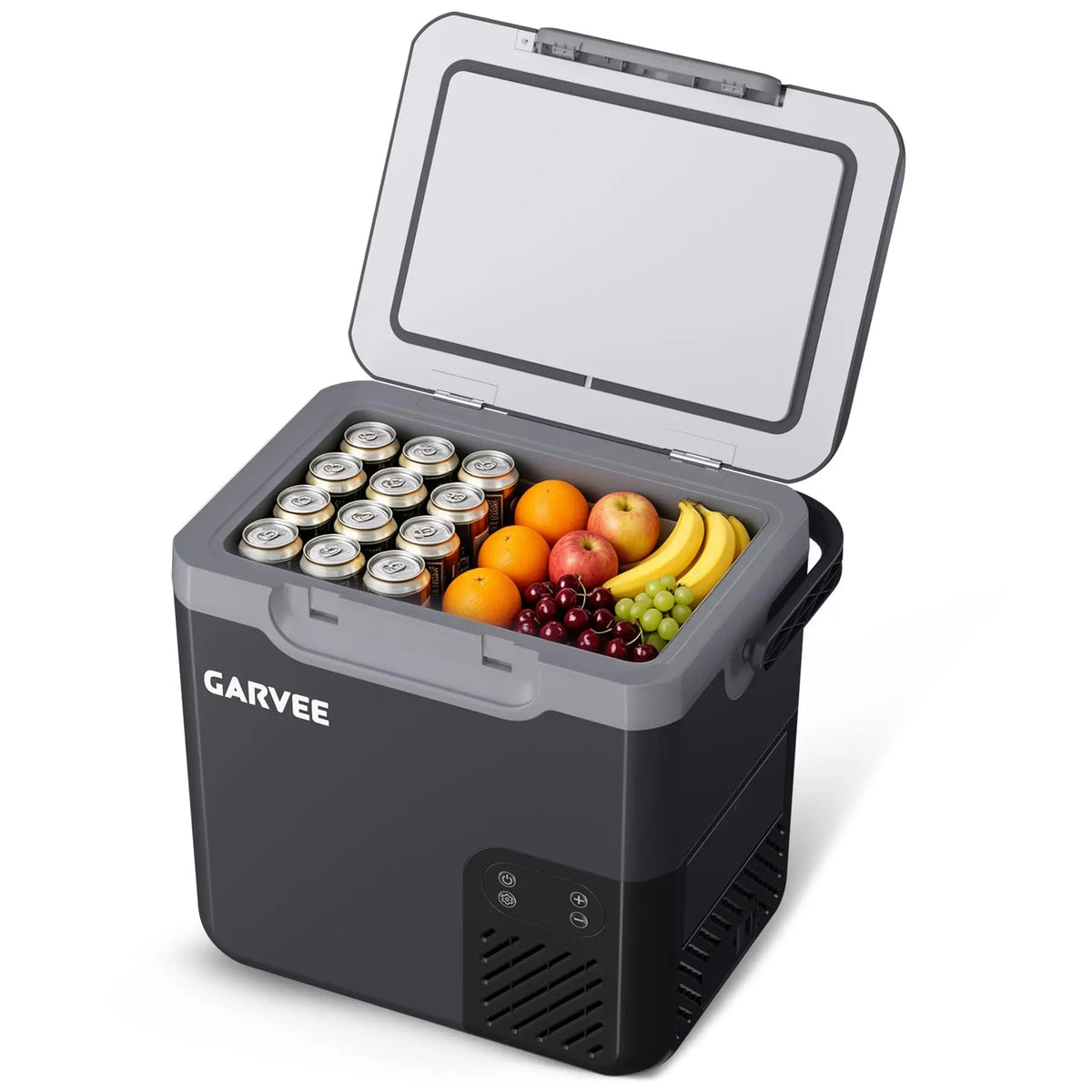 Car Refrigerator 19QT 18L Car Fridge Portable Freezer Compressor Electric Cooler Portable Refrigerator Rapid Freezing -4 Degree Fahrenheit To 68 Degree Fahrenheit 12V 24V DC Can Use Internal Battery Not Included LCD Built-In