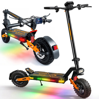 Electric Scooter for Adult, 1200W Motor, Folding E-Scooter Up to 35Mph & 35 Miles Range, 11" Off Road Tire Scooter with Dual Sus