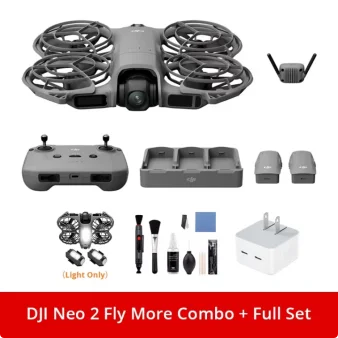 DJI Neo 2 Fly More Combo Drones With a Camera and Optional Accessories Drone 4k Professional Palm Takeoff & Gesture Control, ActiveTrack for Cycling, Omnidirectional Obstacle Avoidance