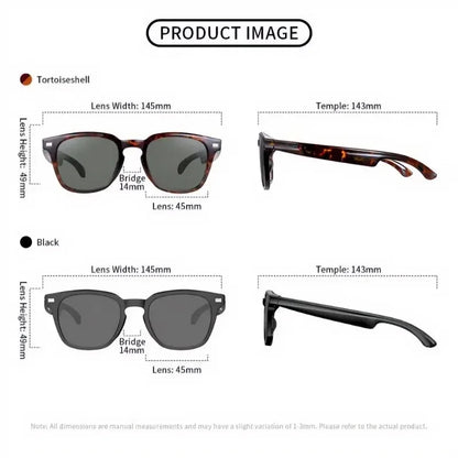 Smart Wireless Glasses: Touch-Controlled Sunglasses That Support Translation, Music Playback, and Phone Calls. They Feature an Ultra-Long Battery Life and Are Made of lightweight Materials for Easy Portability, Making Them Id