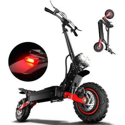 FREEBOY H6 Dual Motor Off-Road Electric Scooter - 2400W (1200W X2) Power, 60km/h Max Speed, 55km Long Range, 48V 21Ah Battery, 11-inch Pneumatic Tires, Front & Rear Dual Suspension & Disc Brakes