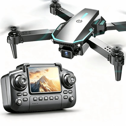TONGLI Foldable Drone RC Quadcopter with 3.1‑Inch Large‑Screen Remote Control Single‑Camera Aerial Version One‑Key Takeoff Gesture Photo Headless Mode Long Battery Life Long‑Range Portable FPV Aircraft for Teen & Ad