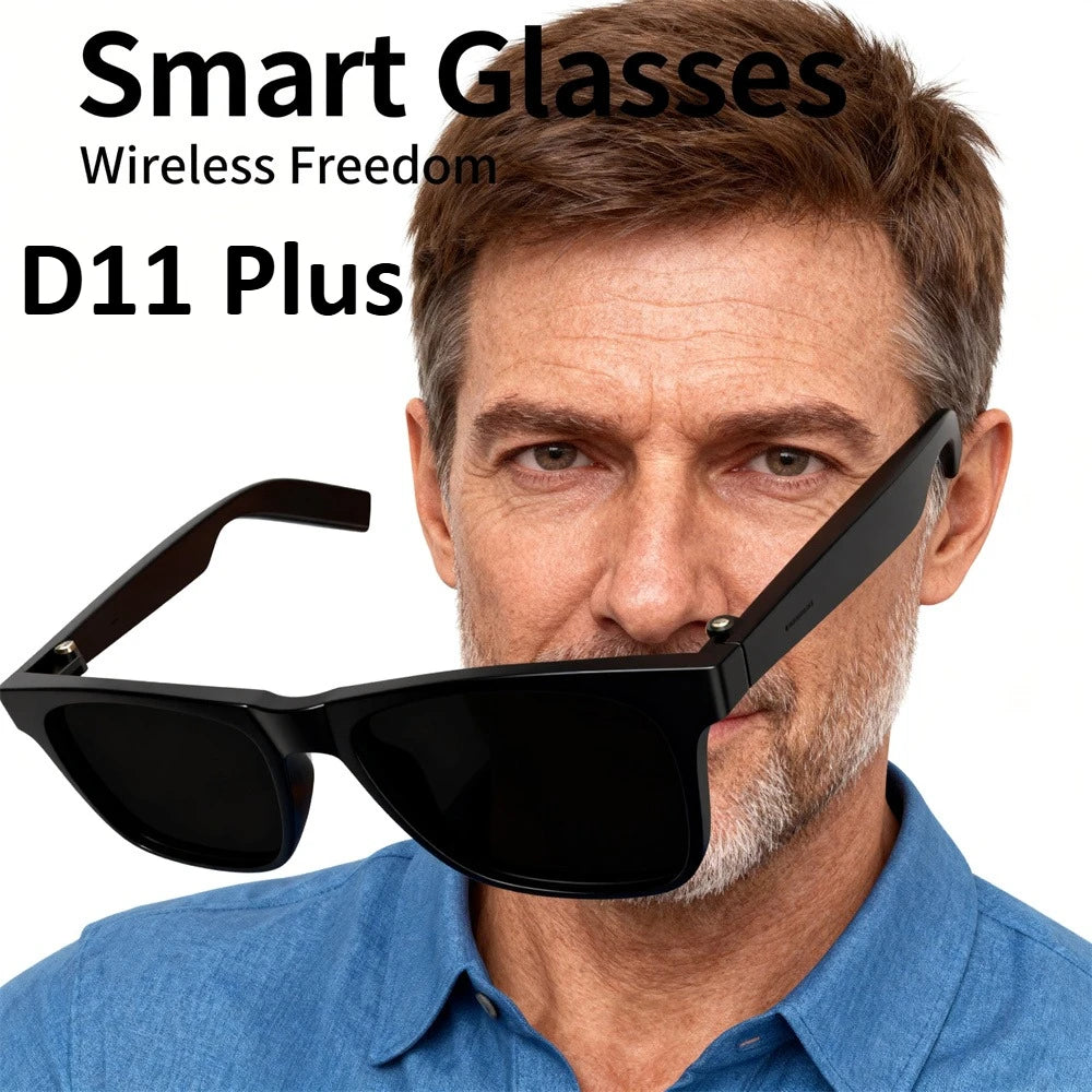 US NEW D11 Plus Smart Glasses Wireless Bluetooth Hands-Free Calling Music Play Headphones With Microphone Stereo Speaker Glasses