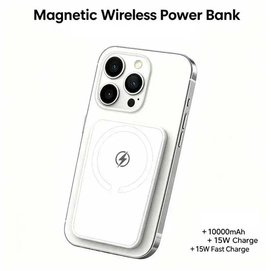 Ultra Slim 10000mAh Magnetic Power Bank 15W Wireless 25W PD Fast Charge Portable Battery Pack for iPhone 17 16 15 14 MagSafe Compatible