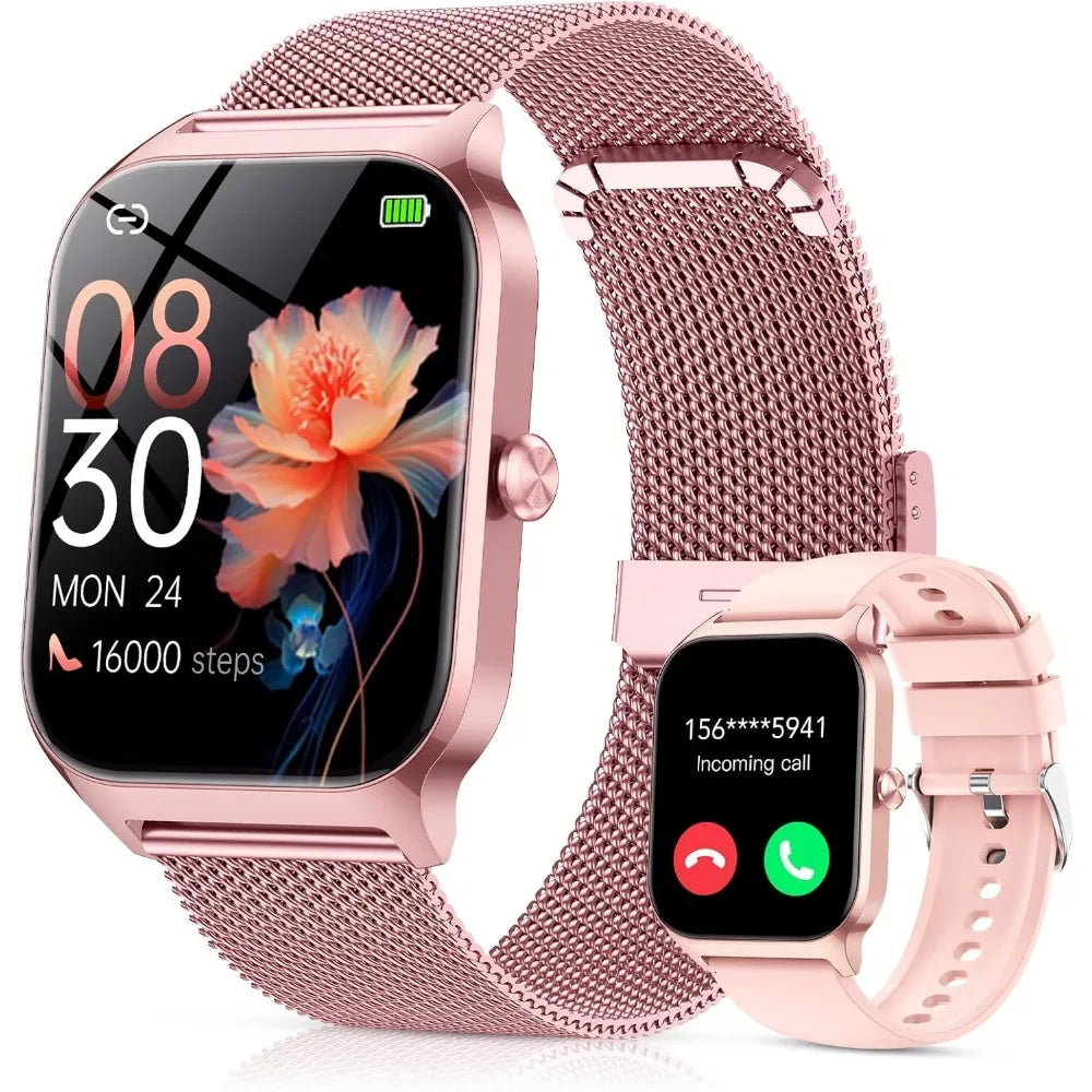 Women's Bluetooth Smartwatch with AI Voice, HD Fitness Tracker, Multi-Sports Modes, Waterproof Design