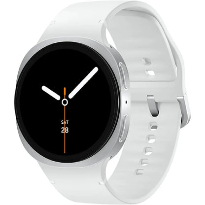 44mm Silver Smartwatch with Fitness Tracking, Sleep Coach, and Heart Rate Monitoring