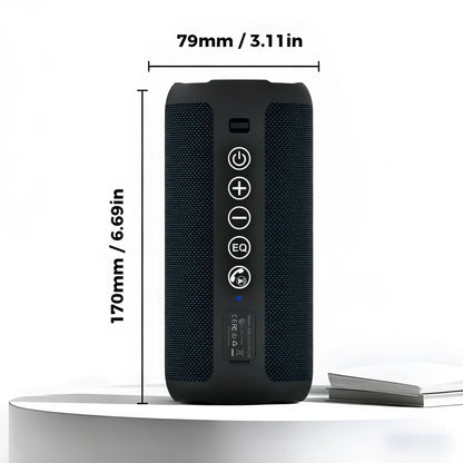 Portable Bluetooth Speaker ,24W Loud Bass for Pool Parties & Outdoor Adventures, IPX7 Waterproof, Beat-Synced LED Lights, Wireless Stereo Pairing