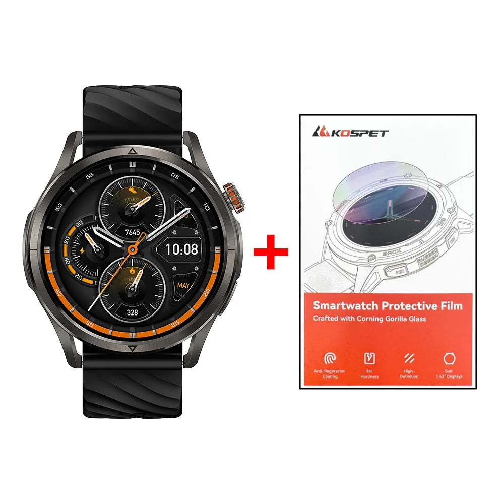 2025 KOSPET MAGIC R10 GPS Smart Watch For Men Compass Barometric Dual-band GNSS AMOLED Anti-Fingerprint 5ATM IP69K Waterproof