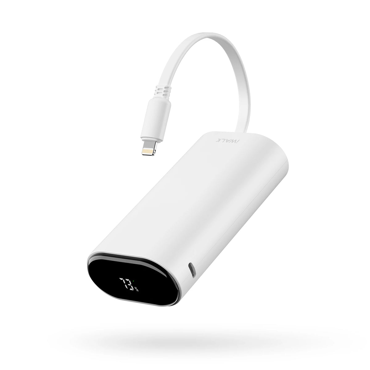 IWALK portable power bank with large capacity and fast charging comes with 9600mAh built-in cable suitable for iPhone Lightning