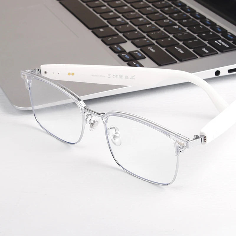 Bluetooth Smart Audio Glasses with AI Real-time Translation Open Ear Speaker Hands-free Calling Music Smart Glasses for Travel Business Meeting