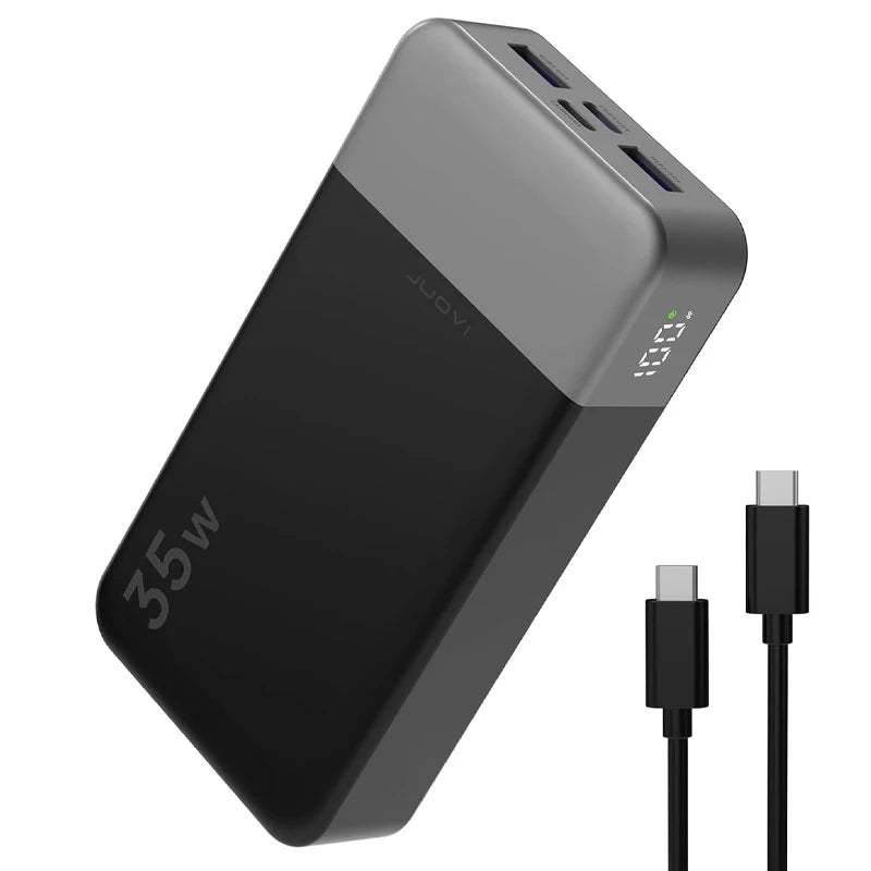 JUOVI Portable Power Bank 35W 20000mAh Battery Pack Fast Charging, PD3.0 QC4.0 Phone Battery Pack with LED Display for iPhone 17 16 15 14, Galaxy, Tablet, Switch, Etc