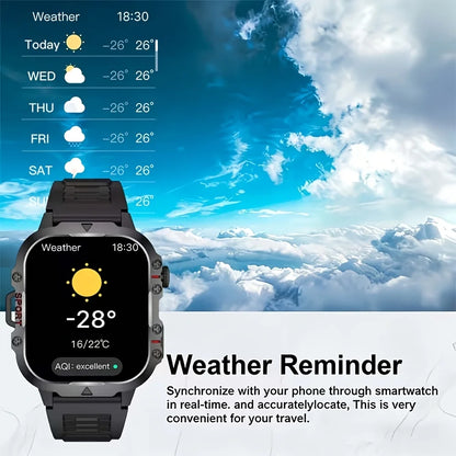 2026 Smart Watch, Supporting Wireless Calls, Multi-Sports Modes, Music, Reminders, Wallpapers, Weather, USB Charging, Multifunctional Wearable, Compatible with Iphone And Android, Unisex, Ideal Holiday Gift for Friends, Lover