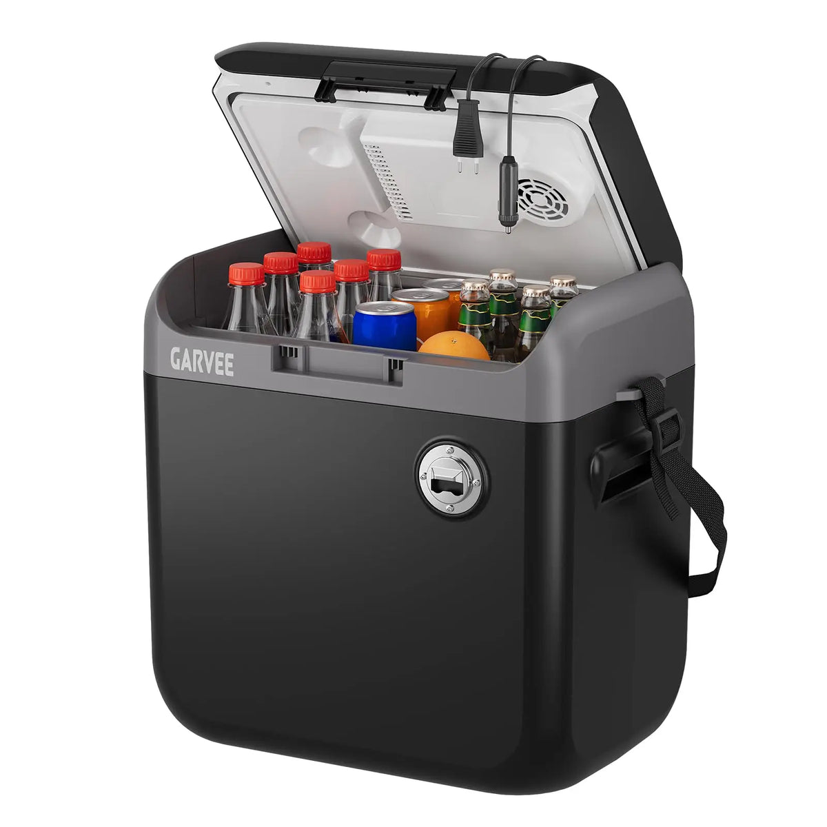 30L Electric Cooler And Warmer Portable Thermoelectric Fridge With 110V AC 12V Car Plug For Car Truck Camping Travel