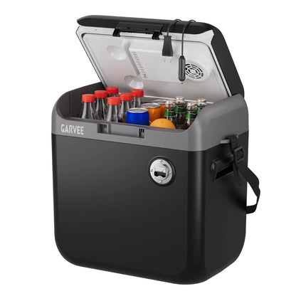 30L Electric Cooler And Warmer Portable Thermoelectric Fridge With 110V AC 12V Car Plug For Car Truck Camping Travel