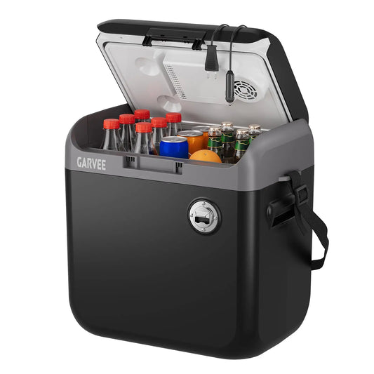 30L Electric Cooler And Warmer Portable Thermoelectric Fridge With 110V AC 12V Car Plug For Car Truck Camping Travel