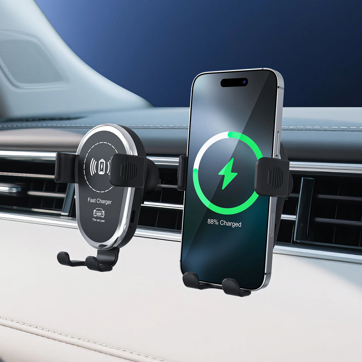Wireless Car Charger Magnetic Air Vent Fast Charging Phone Holder for iPhone 17 Pro Max 16 15 Samsung Android Phones