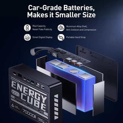MOVESPEED Z70 70000mAh Power Bank Portable External Battery Charger Power Station PD Fast Charging Powerbank for Camping Outdoor