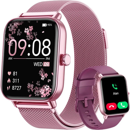 Fitness Watches with 1.85" HD Display, Dual OS, 120+ Modes, HR & Sleep Monitoring, 3ATM Water Res