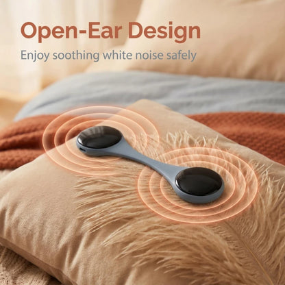 Bone Conduction Sleep Aid Pillow Speaker Zero Burden Open Ear Design Button Volume Control Portable Wireless Bedside White Noise Sound Device For Night Rest Insomnia Relief