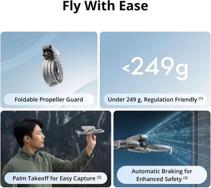 Open Box-DJI Flip (RC-N3), Drone With 4K UHD Camera for Adults, Under 249 g, 3-Axis Gimbal Stabilization, 44000ft/13km Video Transmission, Palm Takeoff, Auto Return, 31-Min Flight Time, Intelligent Flight