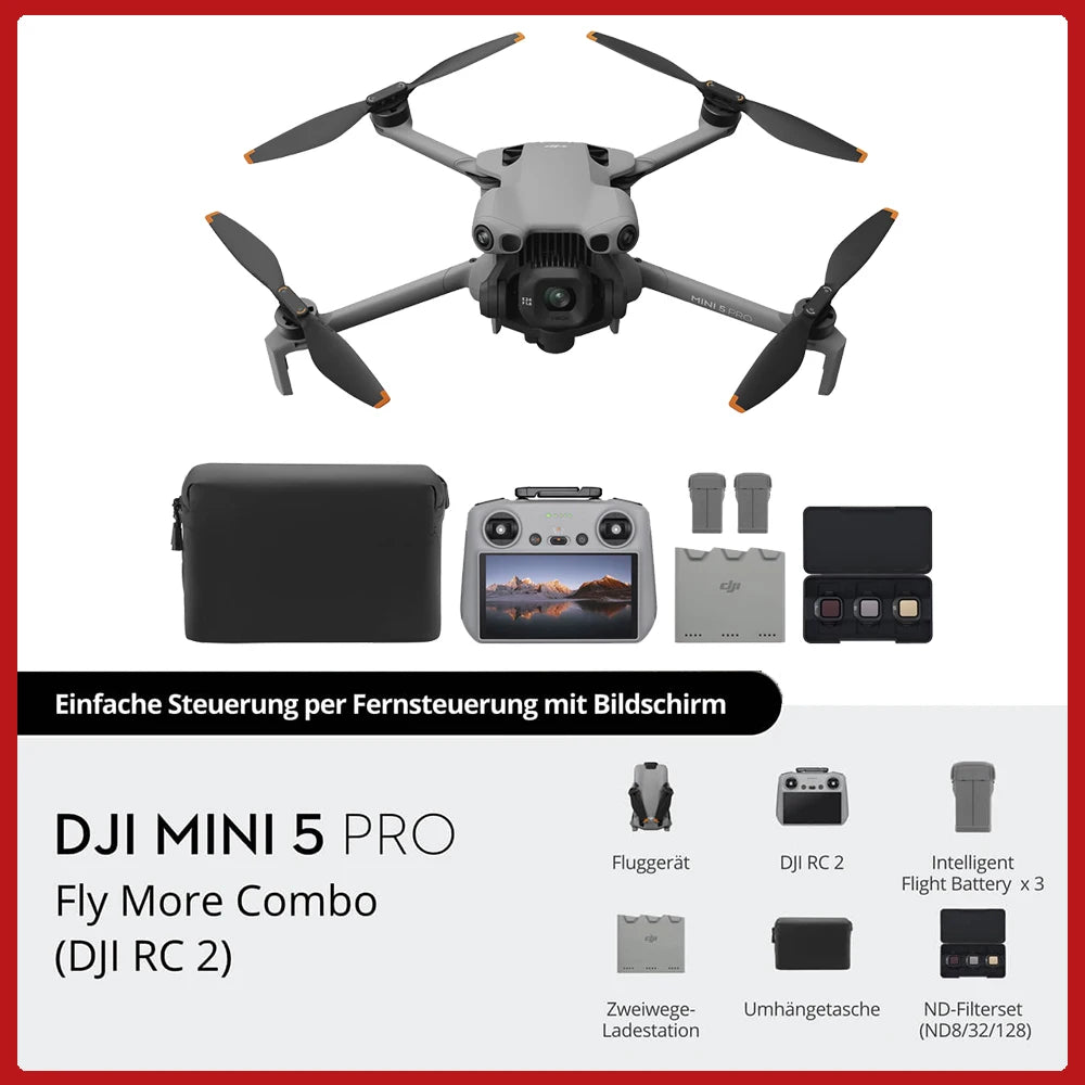 DJI Mini 5 Pro Camera Drones Ultra-Light Foldable Pocket Drone with 1-Inch CMOS 4K Professional Camera