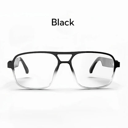 Shuangqiao Wireless Audio Smart Glasses, Photochromic Sunglasses with Blue Light and UV Protection, Built‑in Speaker for Music, Hands‑Free Calling & Voice Assistant, Unisex Daily Eyeglasses