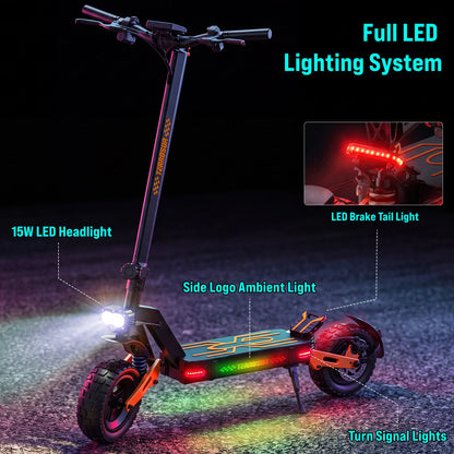 Electric Scooter for Adult, 1200W Motor, Folding E-Scooter Up to 35Mph & 35 Miles Range, 11" Off Road Tire Scooter with Dual Sus