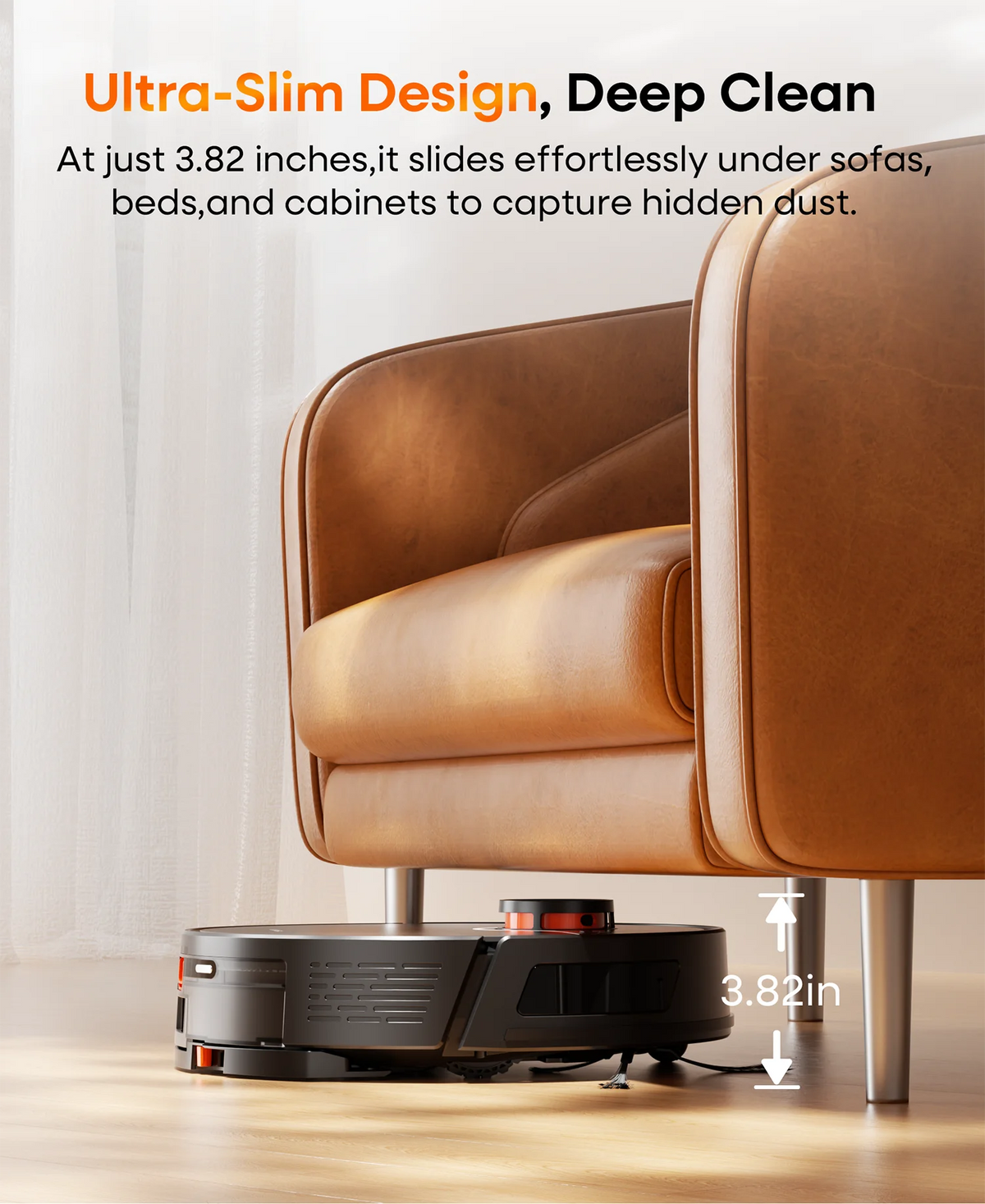 Refurbished UNINELL By Erabros UR3 Robot Vacuum and Mop Combo, 7000Pa Suction Robotic Vacuum, Self-Emptying 90 Days Capacity, LiDAR Navigation Home Mapping, 180 Mins, App/Alexa, for Pet Hair Carpets Hard Floors