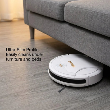 Robot Vacuum Cleaner, 3-in-1 Smart Automatic Sweeping Mopping and Suction Vacuum with Humidifier & LED Atmosphere Light, USB Rechargeable Wireless Floor Cleaner for Pet Hair, Hardwood Floors